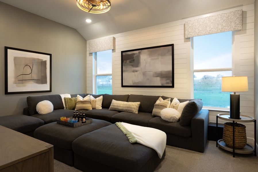 Representative furnished interior of a home built from the Elgin by Scott Felder Homes in Prominence, San Antonio (Image 38). Representative furnished interior of a home built from the Elgin by Scott Felder Homes in Prominence, San Antonio (Image 38).