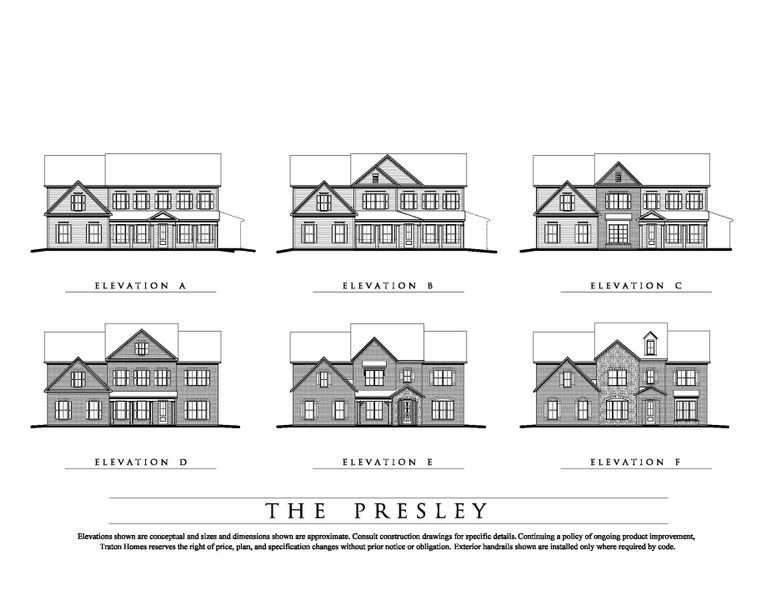 Representative rendering of the exterior for the Presley by Traton Homes (Image 3).