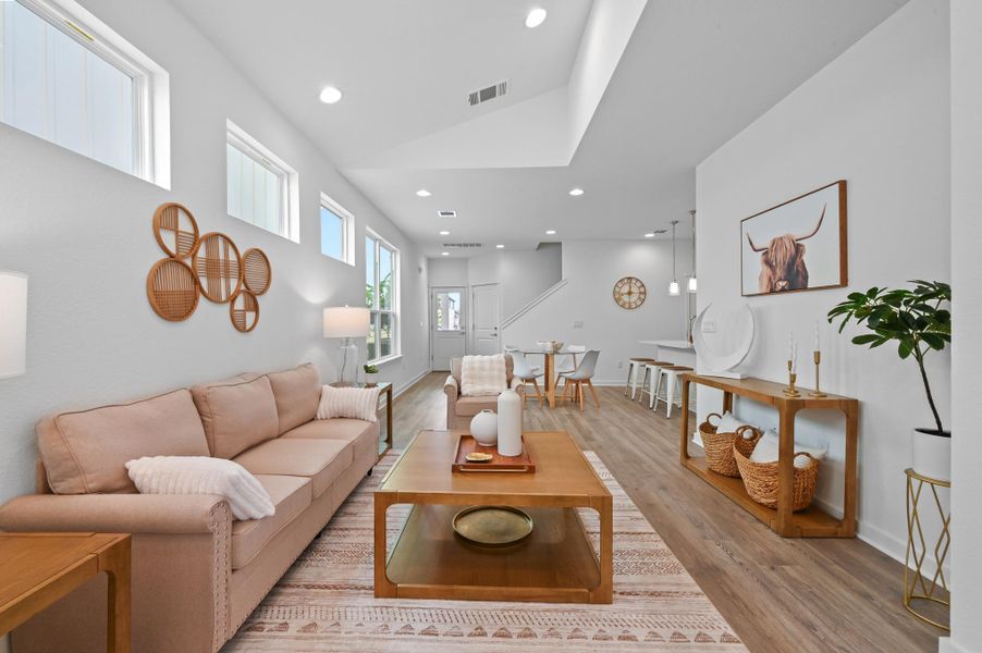 Furnished interior view inside a new home in , Buda (Image 15).
