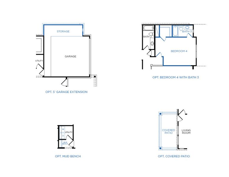2D floor plan layout for the Driftwood by Tricoast Homes in River Ranch 55', Dayton, TX (Image 5). 2D floor plan layout for the Driftwood by Tricoast Homes in River Ranch 55', Dayton, TX (Image 5).
