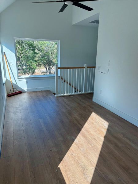 Loft area in the upstairs of the home. Loft area in the upstairs of the home.