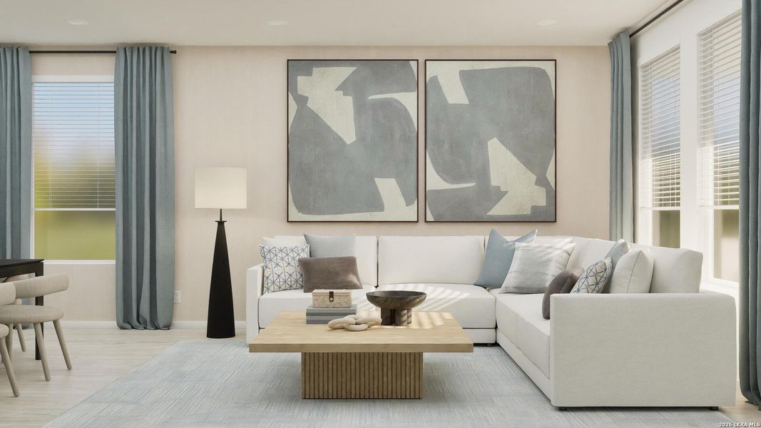 Furnished interior view inside a new home in Rose Valley, Converse (Image 7).