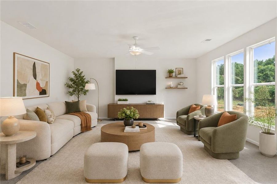 Furnished interior view inside a new home in Oakhill Estates, Adairsville (Image 11).