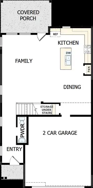 2D floor plan layout of this home in Easton Park – Nelson Village - Haven Series, Austin, TX (Image 3).