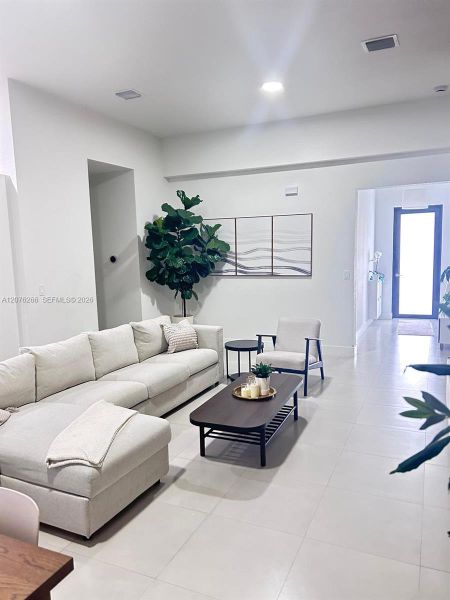 Furnished interior view inside a new home in , Miami (Image 5). Furnished interior view inside a new home in , Miami (Image 5).