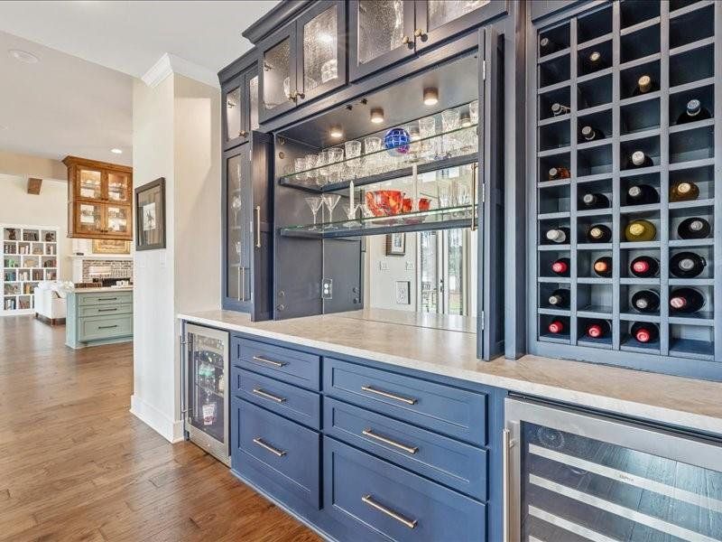 Lots of storage and two mini fridges.