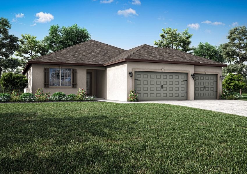 Exterior elevation of the Jensen floor plan