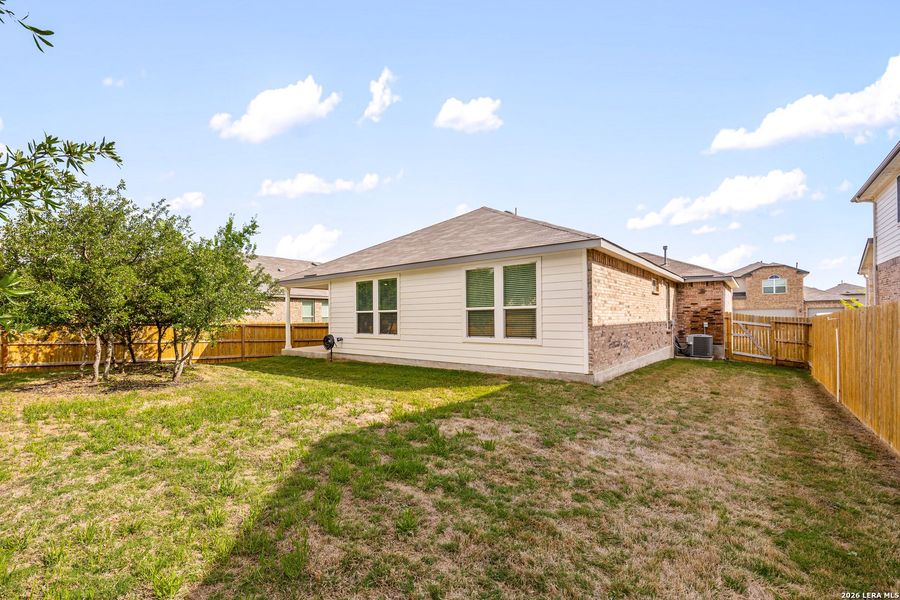 Exterior details and patio area of a home in Riverstone at Westpointe, San Antonio (Image 3).