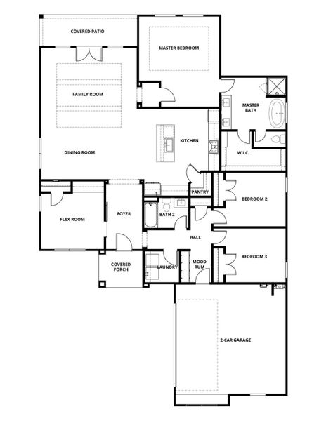 2D floor plan layout of this home in ShadowGlen, Manor, TX (Image 2). 2D floor plan layout of this home in ShadowGlen, Manor, TX (Image 2).