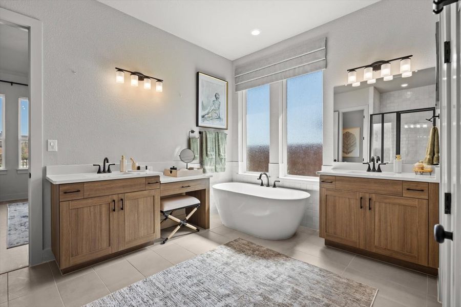 Furnished interior view inside a new home in Lariat, Liberty Hill (Image 49).