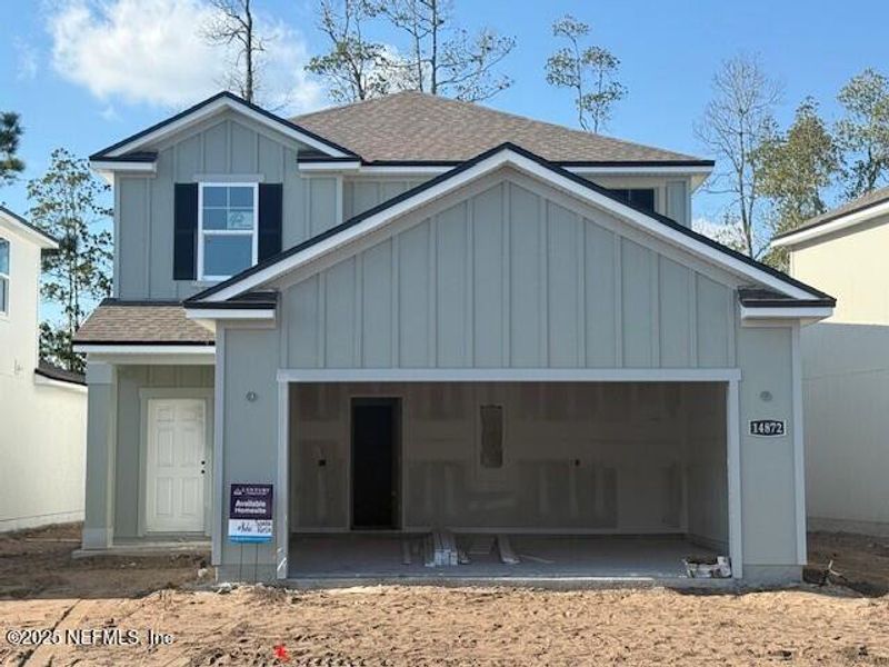 In-progress construction of a new home in Palm Series at The Landings at Pecan Park, Jacksonville, FL (Image 2). In-progress construction of a new home in Palm Series at The Landings at Pecan Park, Jacksonville, FL (Image 2).