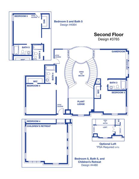 2D floor plan layout for the Downton Abbey Estate by Grand Homes in Ridgeline, McKinney, TX (Image 4).