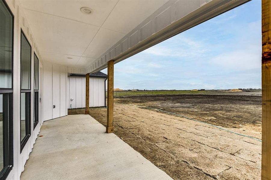 View of patio / terrace featuring a rural view