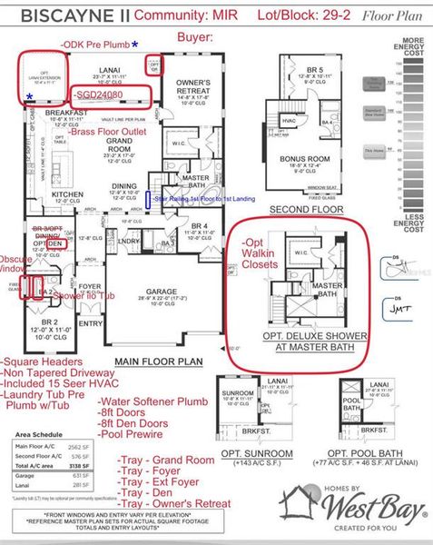 2D floor plan layout of this home in Mirada, San Antonio, FL (Image 2).