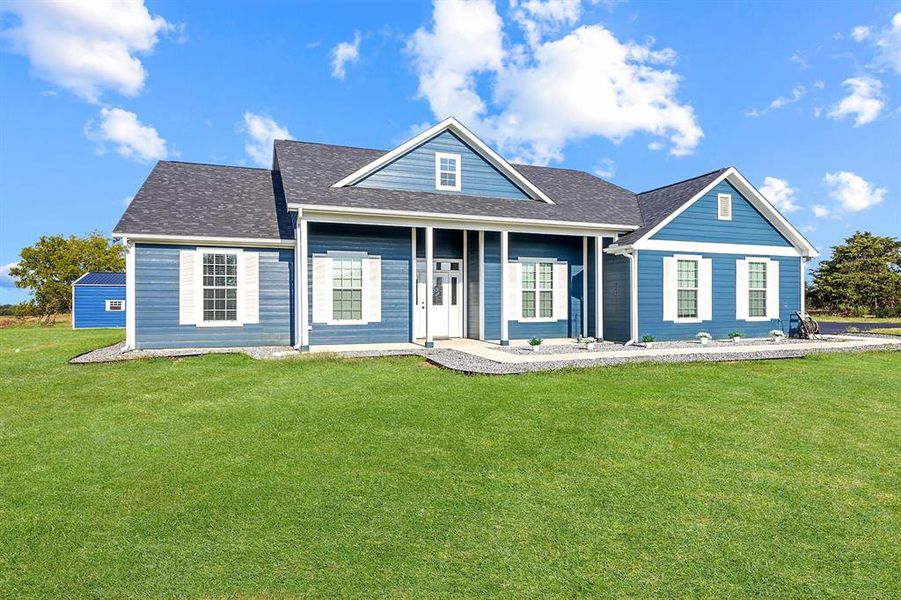 Front exterior of a new home in , Wills Point, TX, highlighting curb appeal (Image 21). Front exterior of a new home in , Wills Point, TX, highlighting curb appeal (Image 21).