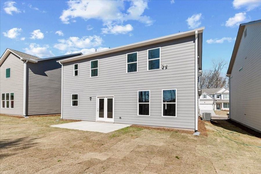 Exterior details and patio area of a home in Clark Farms, Flowery Branch (Image 4). Exterior details and patio area of a home in Clark Farms, Flowery Branch (Image 4).