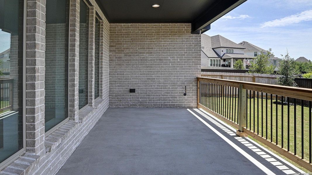 Exterior details and patio area of a home in Corley Farms, Boerne (Image 24).