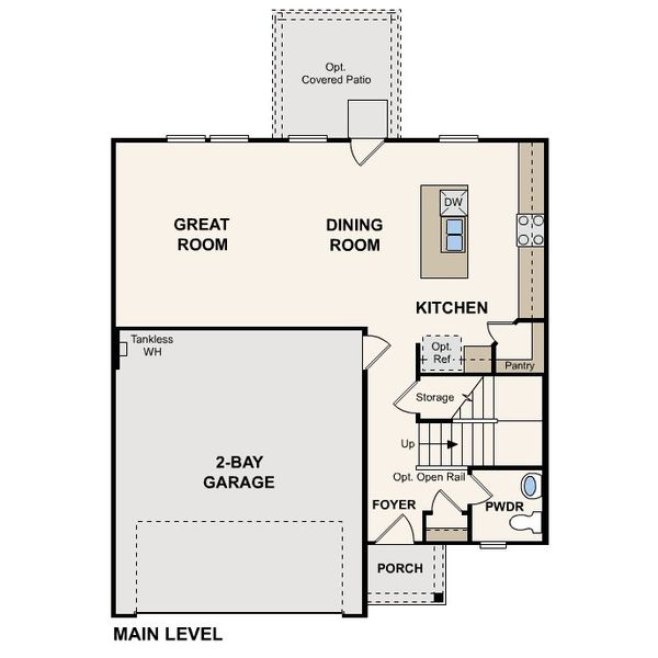 2D floor plan layout for the Falcon by Century Communities in Paloma at Sanford Farms, Waller, TX (Image 3).