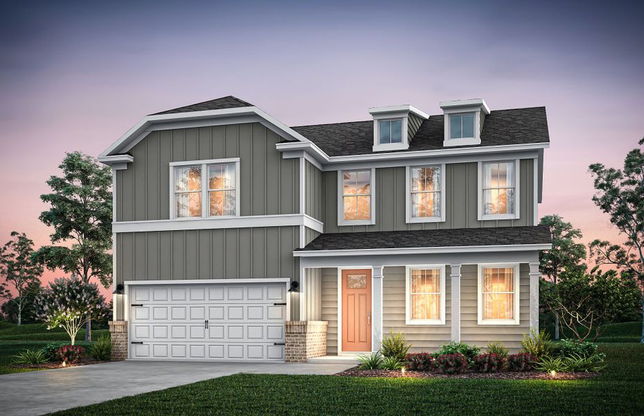 Front exterior of a new home in Sparrow Creek, Boiling Springs, SC, highlighting curb appeal (Image 18). Front exterior of a new home in Sparrow Creek, Boiling Springs, SC, highlighting curb appeal (Image 18).