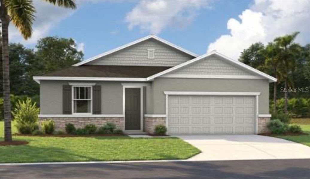 Front exterior of a new home in , Winter Haven, FL, highlighting curb appeal (Image 1). Front exterior of a new home in , Winter Haven, FL, highlighting curb appeal (Image 1).