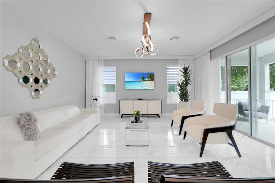 Furnished interior view inside a new home in , Orlando (Image 36).