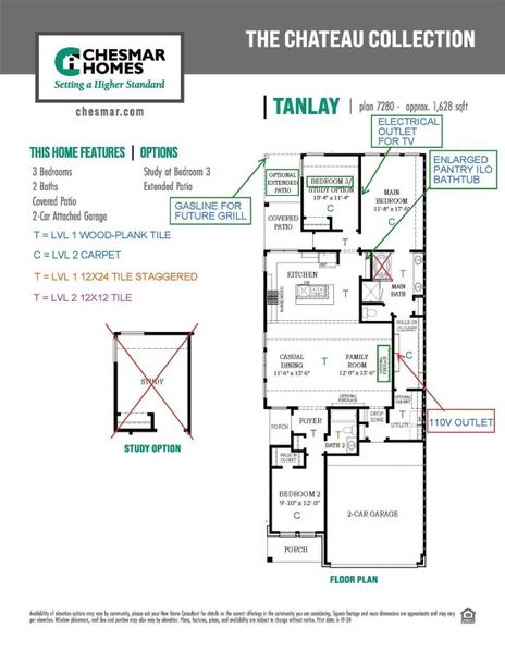 2D floor plan layout of this home in Jubilee, Hockley, TX (Image 5).