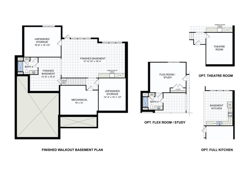 2D floor plan layout for the Harvard by Greybrook Homes in Harbor Watch, Statesville, NC (Image 33).