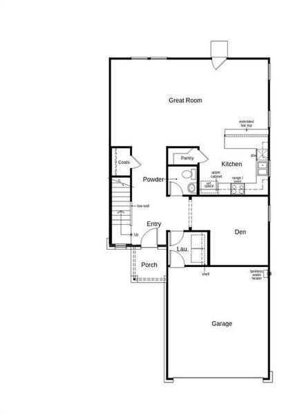 This floor plan features 3 bedrooms, 2 full baths, 1 half bath and over 2,200 square feet of living space.