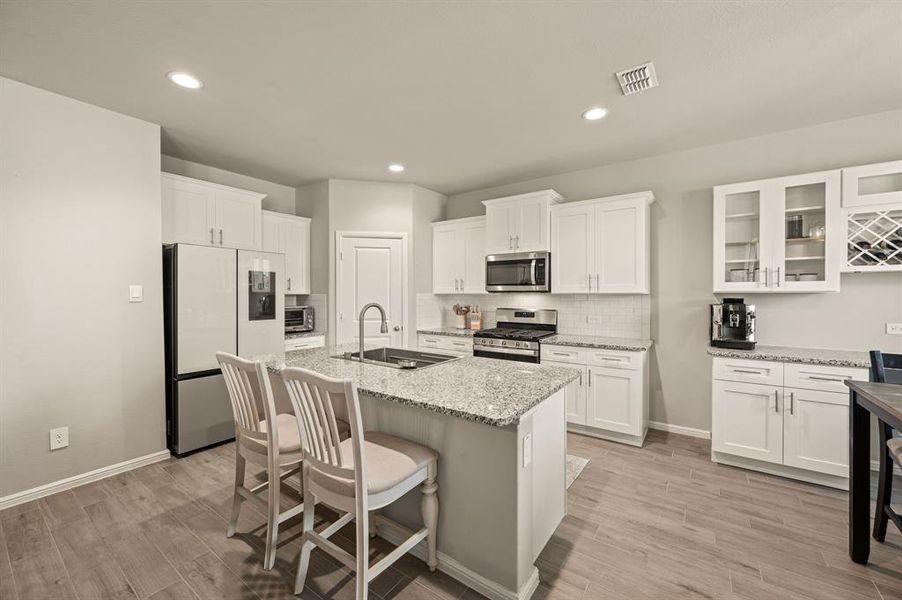 Furnished interior view inside a new home in Heritage Village, Haltom City (Image 9). Furnished interior view inside a new home in Heritage Village, Haltom City (Image 9).