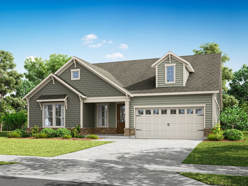 Representative exterior photo of a completed home built from the Poplar Ridge by Tri Pointe Homes in Altis At Serenity, Fuquay Varina, NC (Image 23).