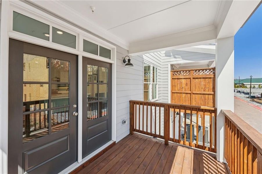 Large, covered deck