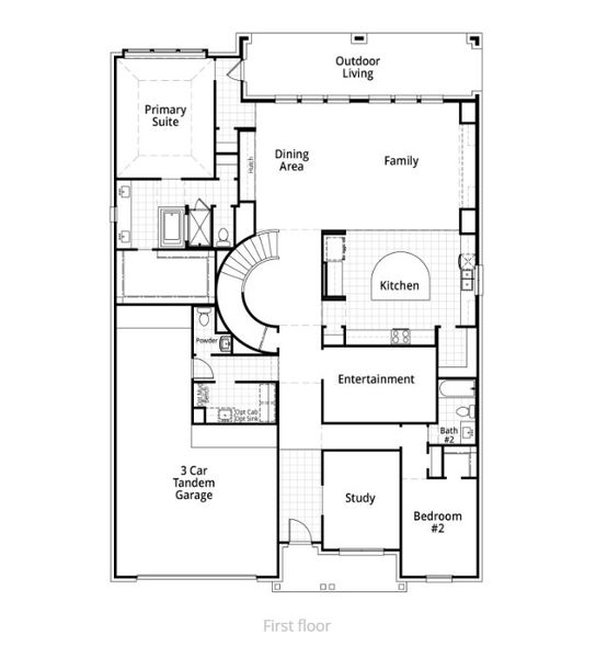 2D floor plan layout of this home in Sonoma Verde: 70ft. lots, McLendon-Chisholm, TX (Image 4). 2D floor plan layout of this home in Sonoma Verde: 70ft. lots, McLendon-Chisholm, TX (Image 4).