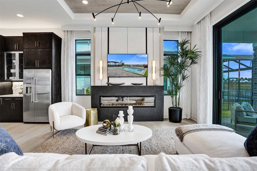 Furnished interior view inside a new home in Esprit at Avenir, Palm Beach Gardens (Image 43).
