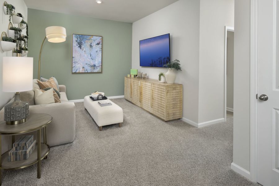 Furnished interior view inside a new home in Bratton Pointe, Rock Hill (Image 8). Furnished interior view inside a new home in Bratton Pointe, Rock Hill (Image 8).