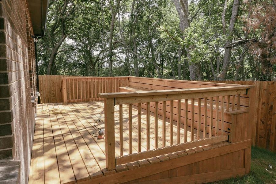 View of deck