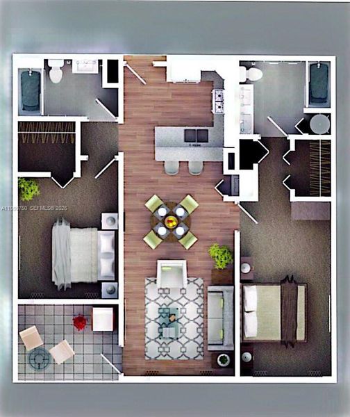 2D floor plan layout of this home in , Orlando, FL (Image 3).