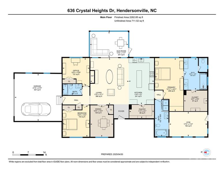 2D floor plan layout of this home in , Hendersonville, NC (Image 5).