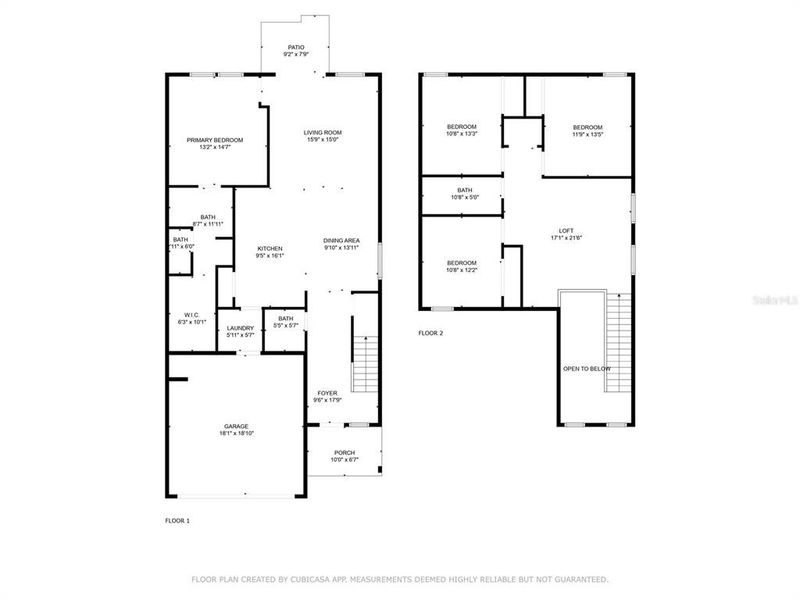 2D floor plan layout of this home in Flagler Village - Classic Series, Palm Coast, FL (Image 4).