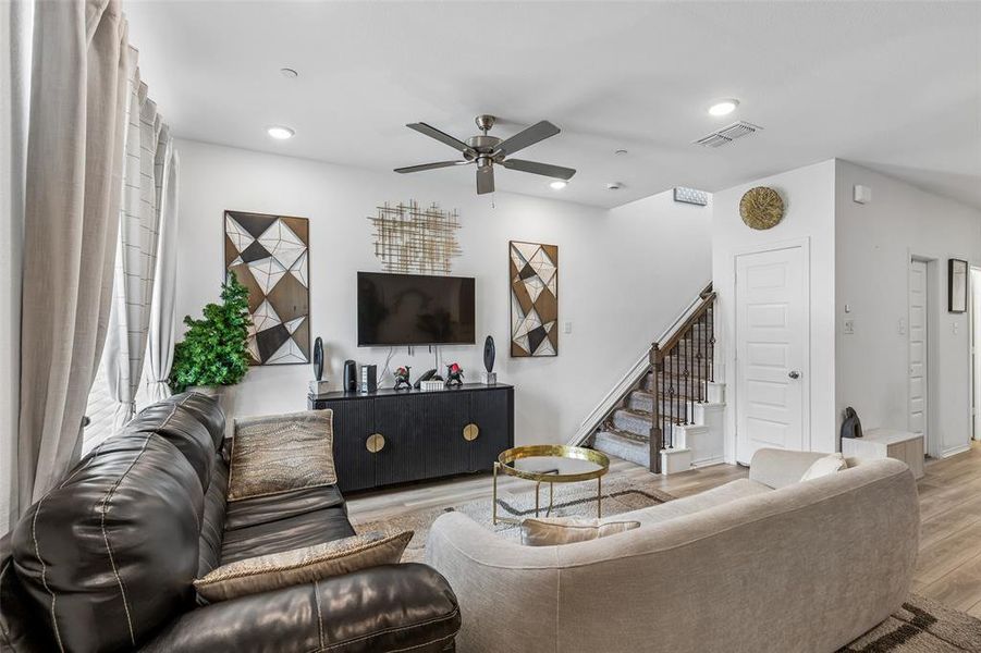 Furnished interior view inside a new home in Cloverleaf Crossing Townhomes, Mesquite (Image 14).