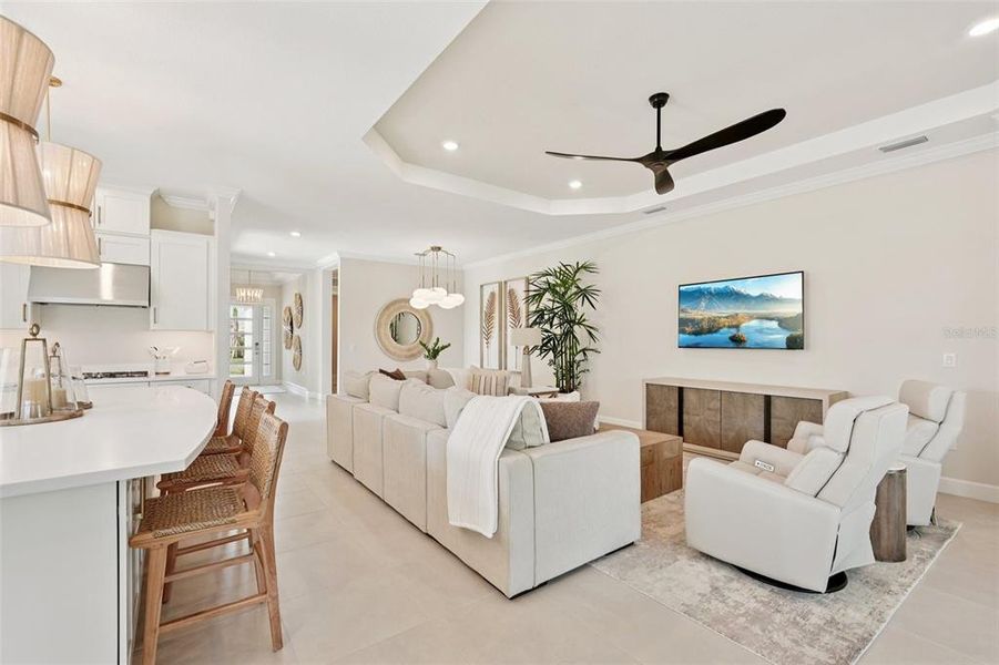 Furnished interior view inside a new home in Esplanade at Azario Lakewood Ranch, Bradenton (Image 10).