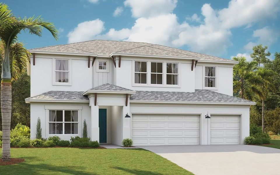 Representative exterior photo of a completed home built from the Dorsett by Cardel Homes in Southwind, Plant City, FL (Image 1). Representative exterior photo of a completed home built from the Dorsett by Cardel Homes in Southwind, Plant City, FL (Image 1).