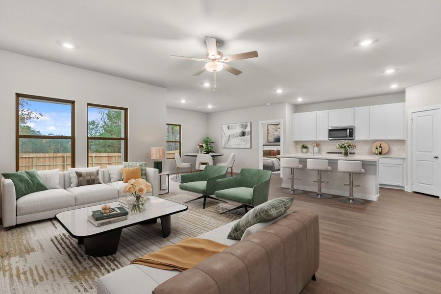 Furnished interior view inside a new home in Westridge Cove 40', Conroe (Image 8).