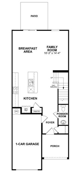 2D floor plan layout for the Manchester by M/I Homes in Bellamore, York, SC (Image 3).