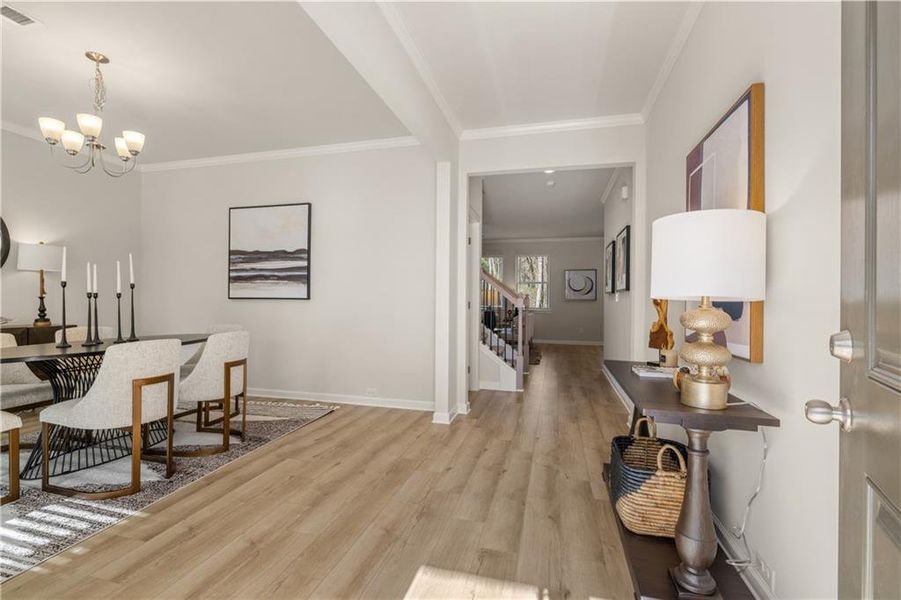 Furnished interior view inside a new home in Broadlands, Atlanta (Image 3). Furnished interior view inside a new home in Broadlands, Atlanta (Image 3).