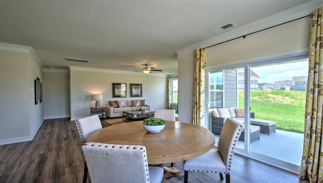 Furnished interior view inside a new home in Reserve at Tap Root Farms, Fletcher (Image 17). Furnished interior view inside a new home in Reserve at Tap Root Farms, Fletcher (Image 17).