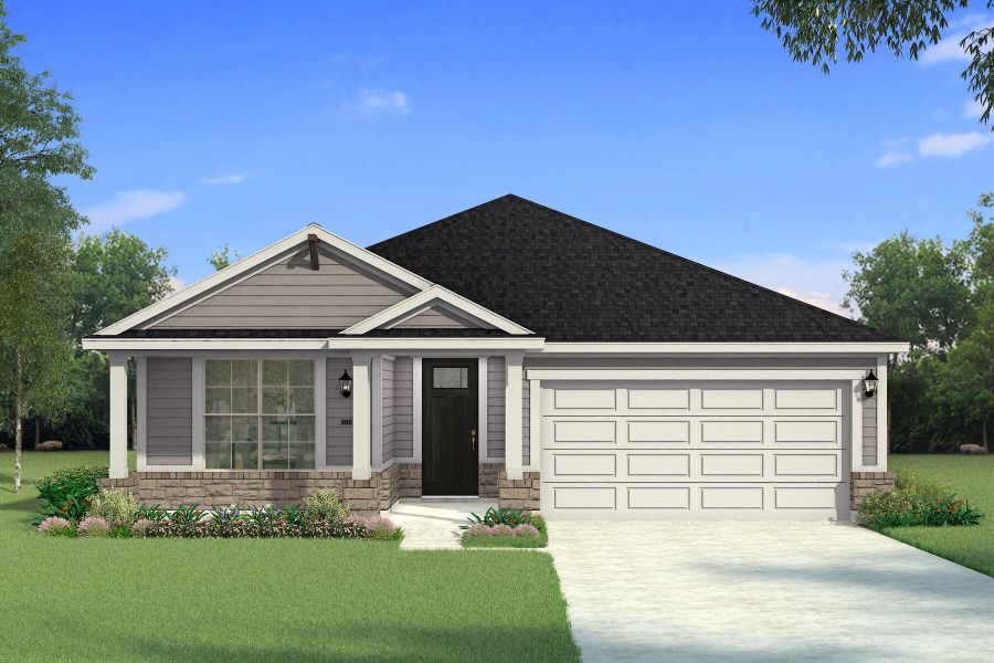 Representative exterior photo of a completed home built from the Sarafina by Mattamy Homes in Creekside of Crowley, Crowley, TX (Image 2).