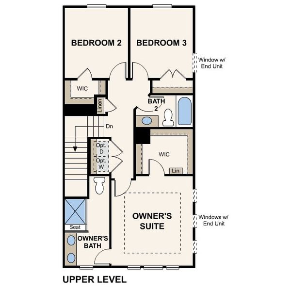 2D floor plan layout of this home in Hill Street at Vermillion, Huntersville, NC (Image 23).