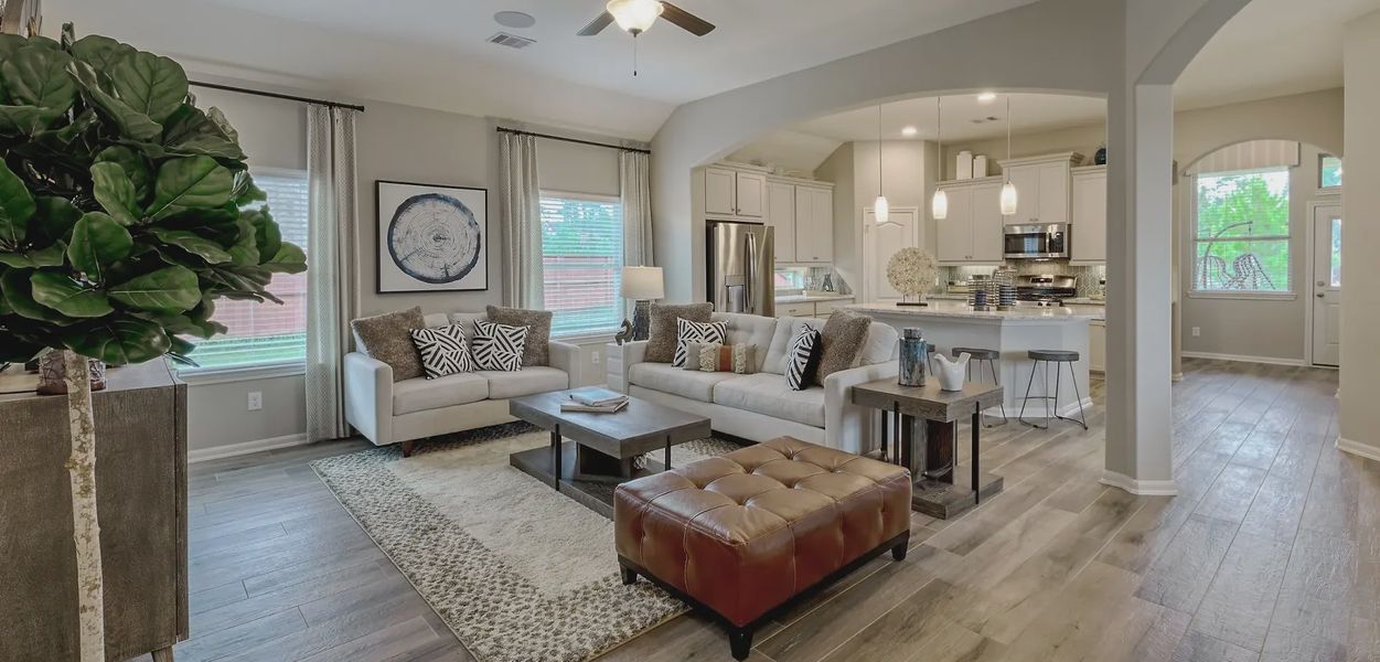 Representative furnished interior of a home built from the Lanai by Chesmar Homes in Brookewater 45's, Rosenberg (Image 3).