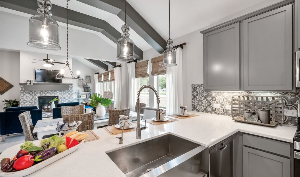 Kitchen overlooking great room