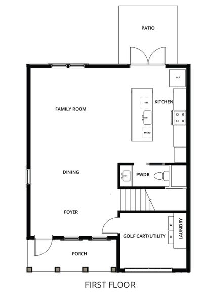 2D floor plan layout for the Marino by Brock Built in Nautilus Pointe, Inlet Beach, FL (Image 5).